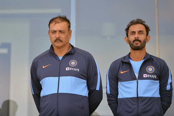 India batting coach Vikram Rathour with head coach Ravi Shastri | Getty
