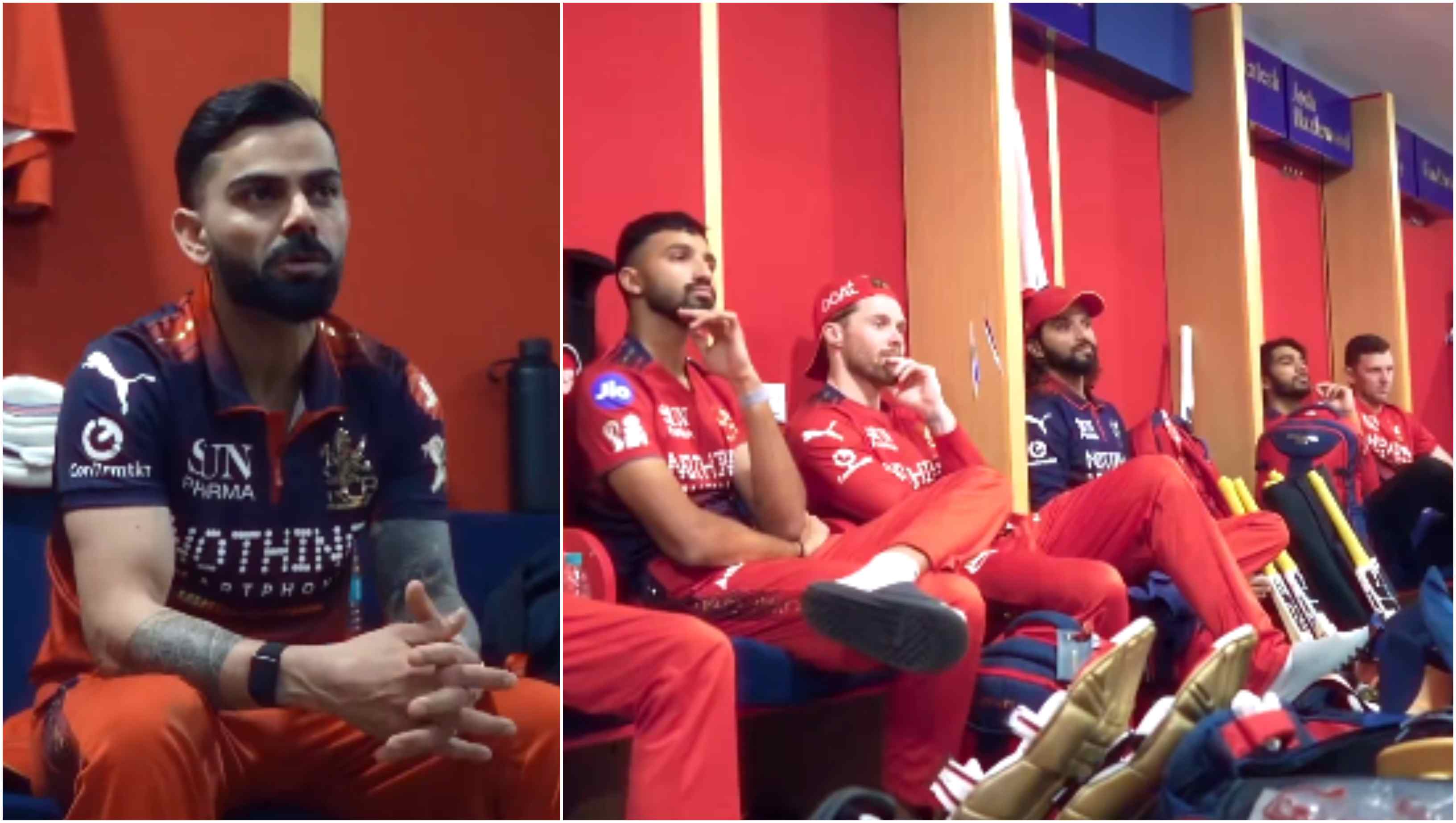 Virat Kohli addressed the RCB squad after the LSG game | Screengrab