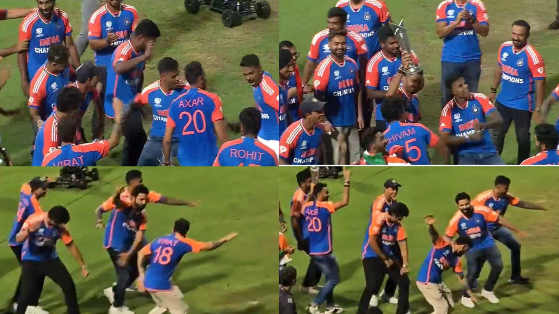 WATCH- Virat Kohli, Rohit Sharma and all Indian players dance to ‘Chak De India’ song at Wankhede stadium