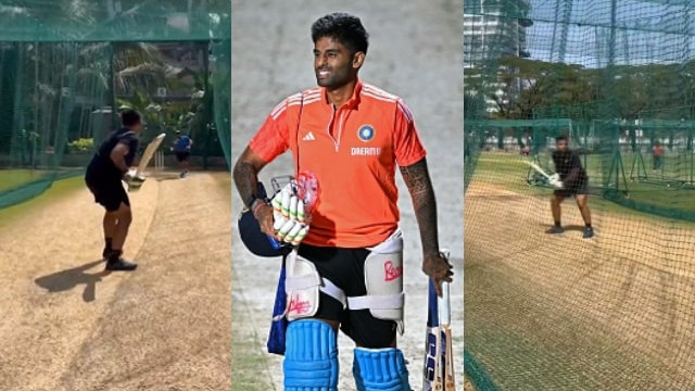 WATCH- Suryakumar Yadav appears at nets and shares 'baby steps' recovery update