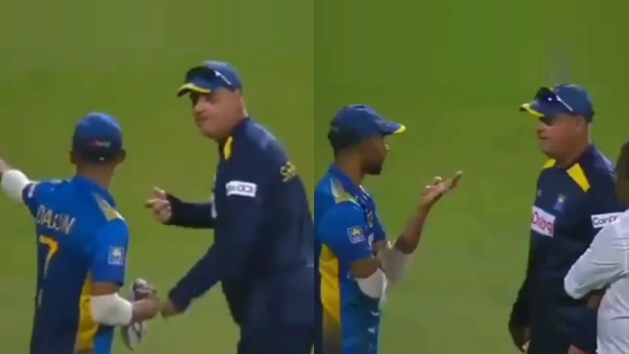SL v IND 2021: WATCH - Mickey Arthur and Dasun Shanaka get into a heated discussion after series loss