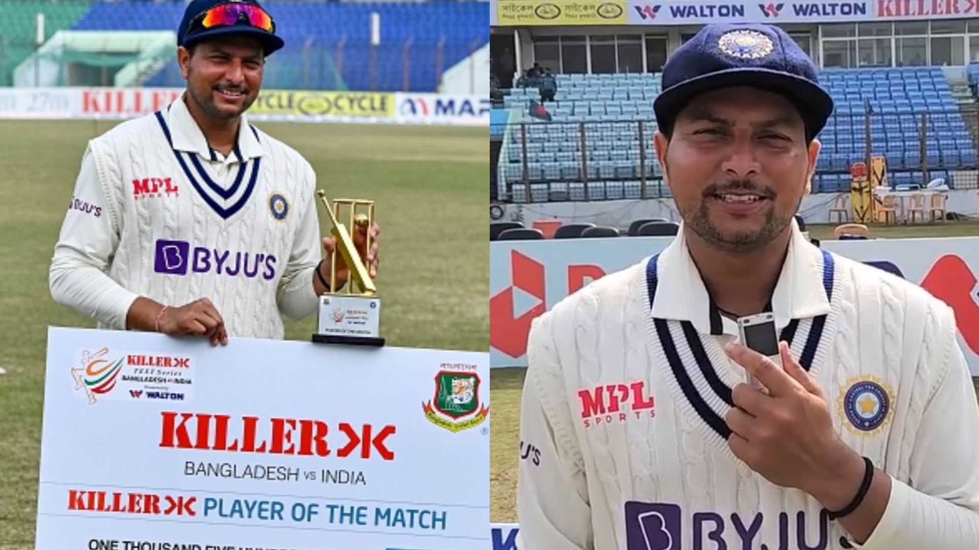 BAN v IND 2022: “I am very happy with my performance”- Kuldeep Yadav after Player of the Match outing in 1st Test