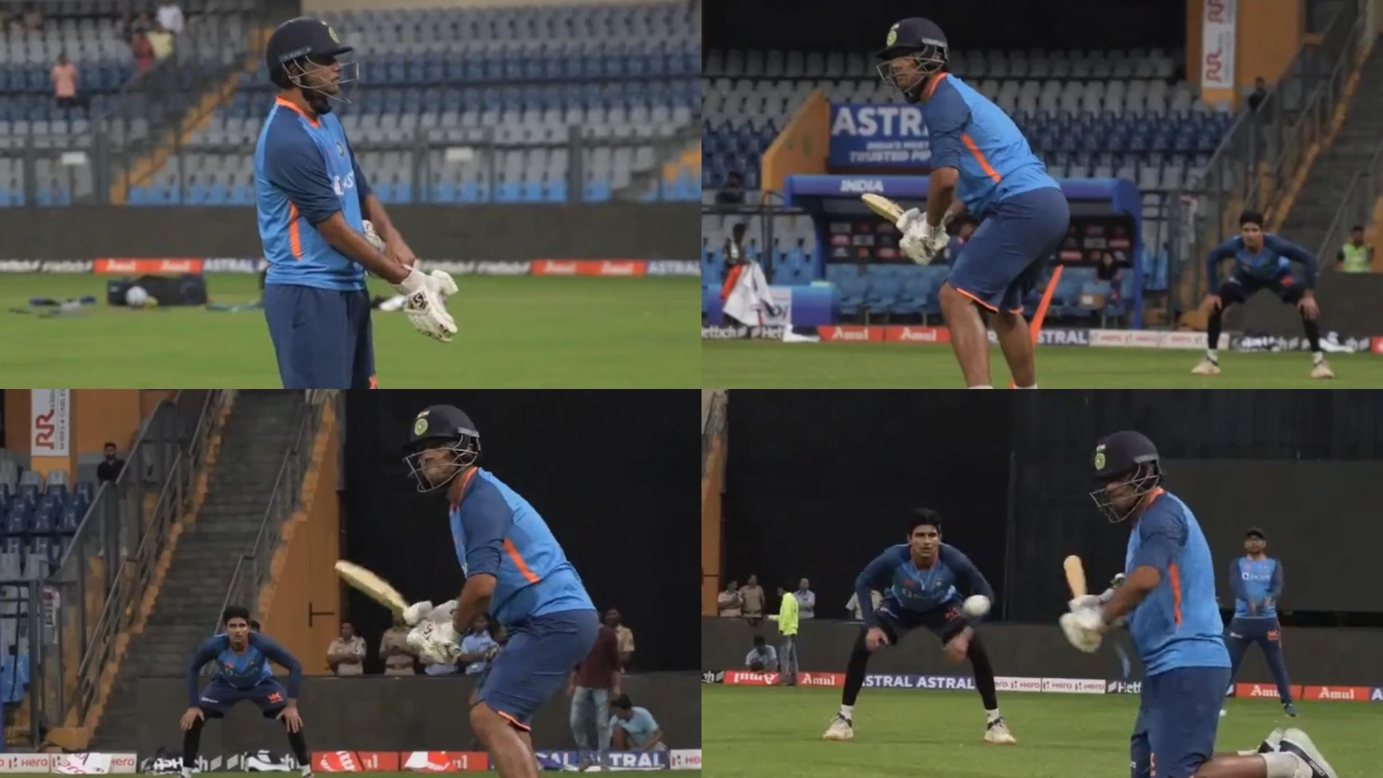 IND v AUS 2023: WATCH- Rahul Dravid bats to give Shubman Gill slip-catching practice before Mumbai ODI