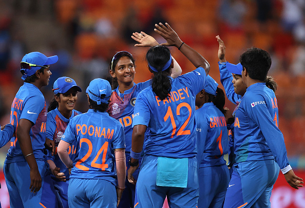 Indian team celebrating the win over Bangladesh ladies | Getty
