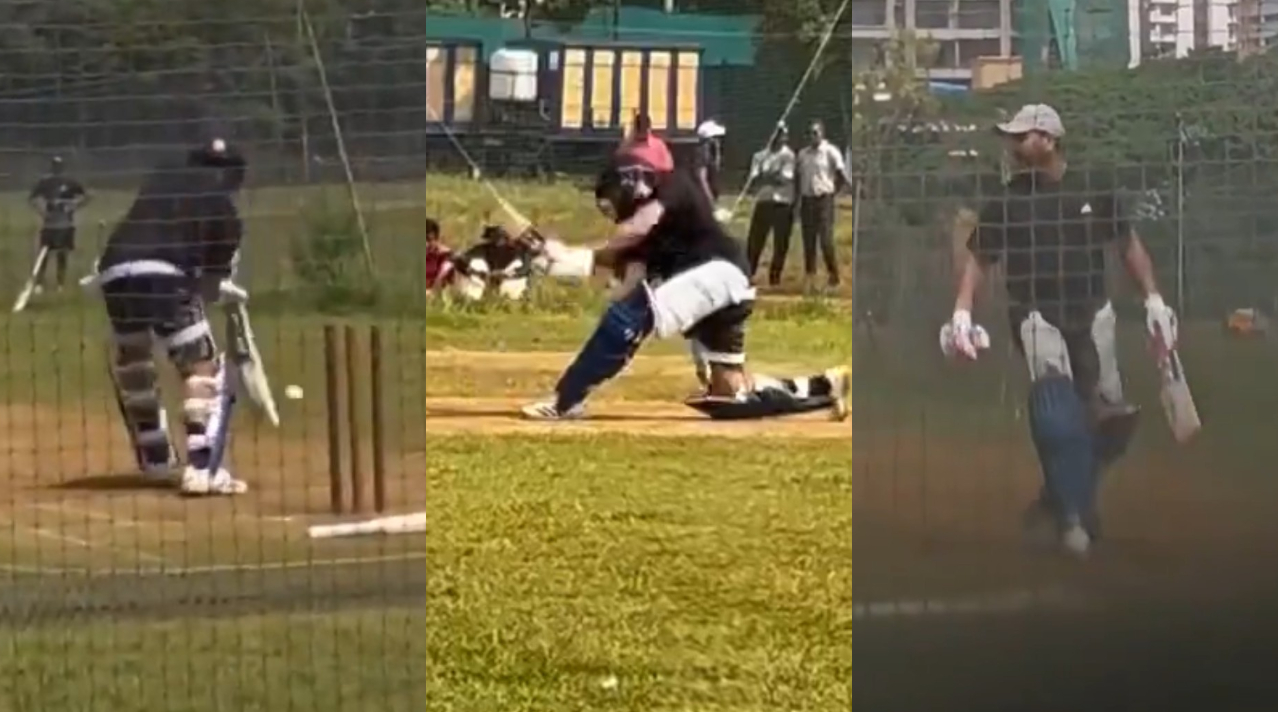 Rohit Sharma practicing at Shivaji Park in Mumbai ahead of Australia ODIs | X