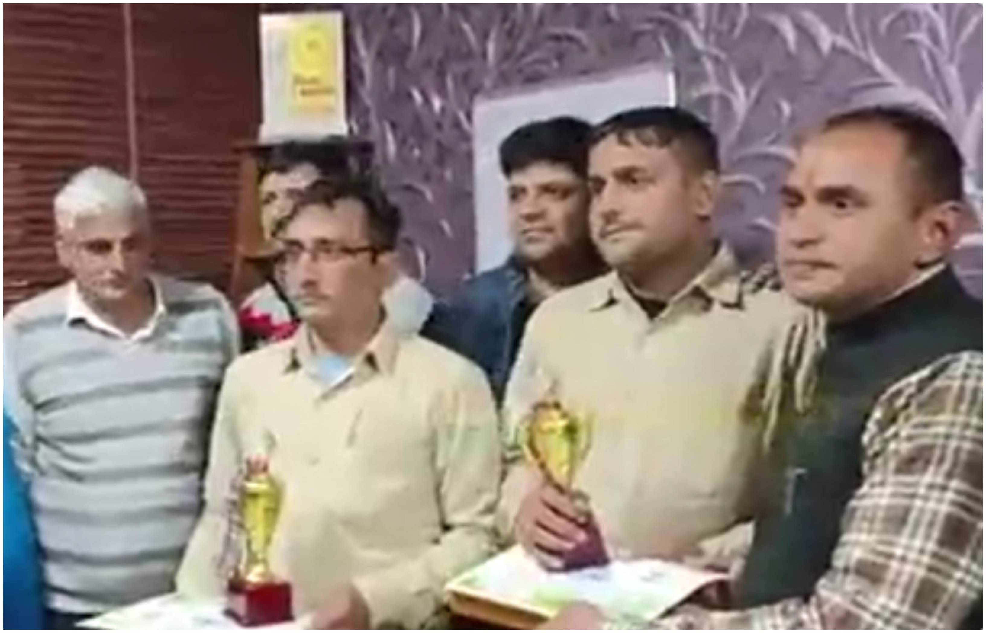Driver Sushil Kumar Mann and the bus conductor felicitated by Haryana government | Screengrab