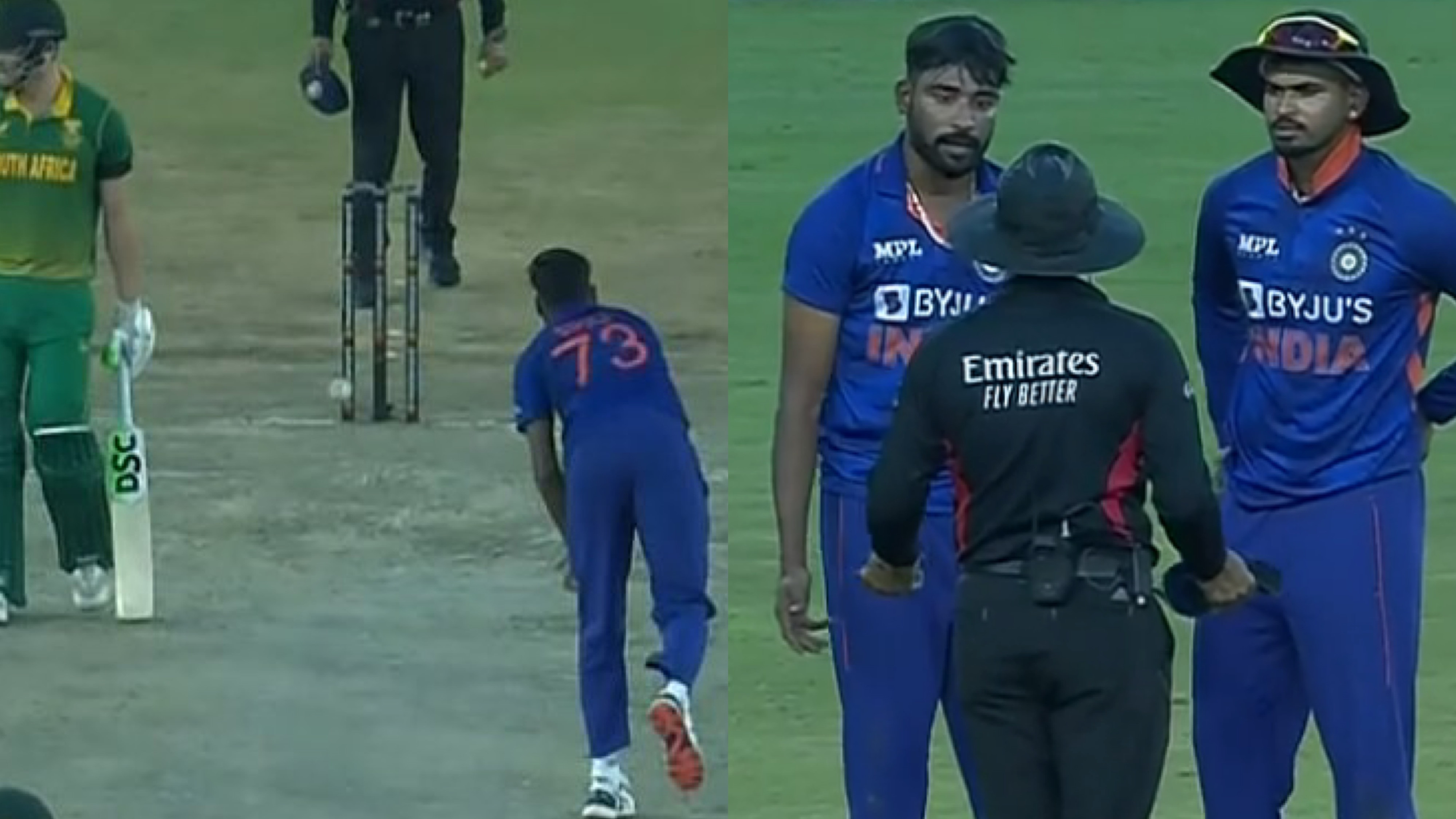 IND v SA 2022: WATCH - Mohammed Siraj argues with umpire after conceding 4 overthrows trying to run out David Miller