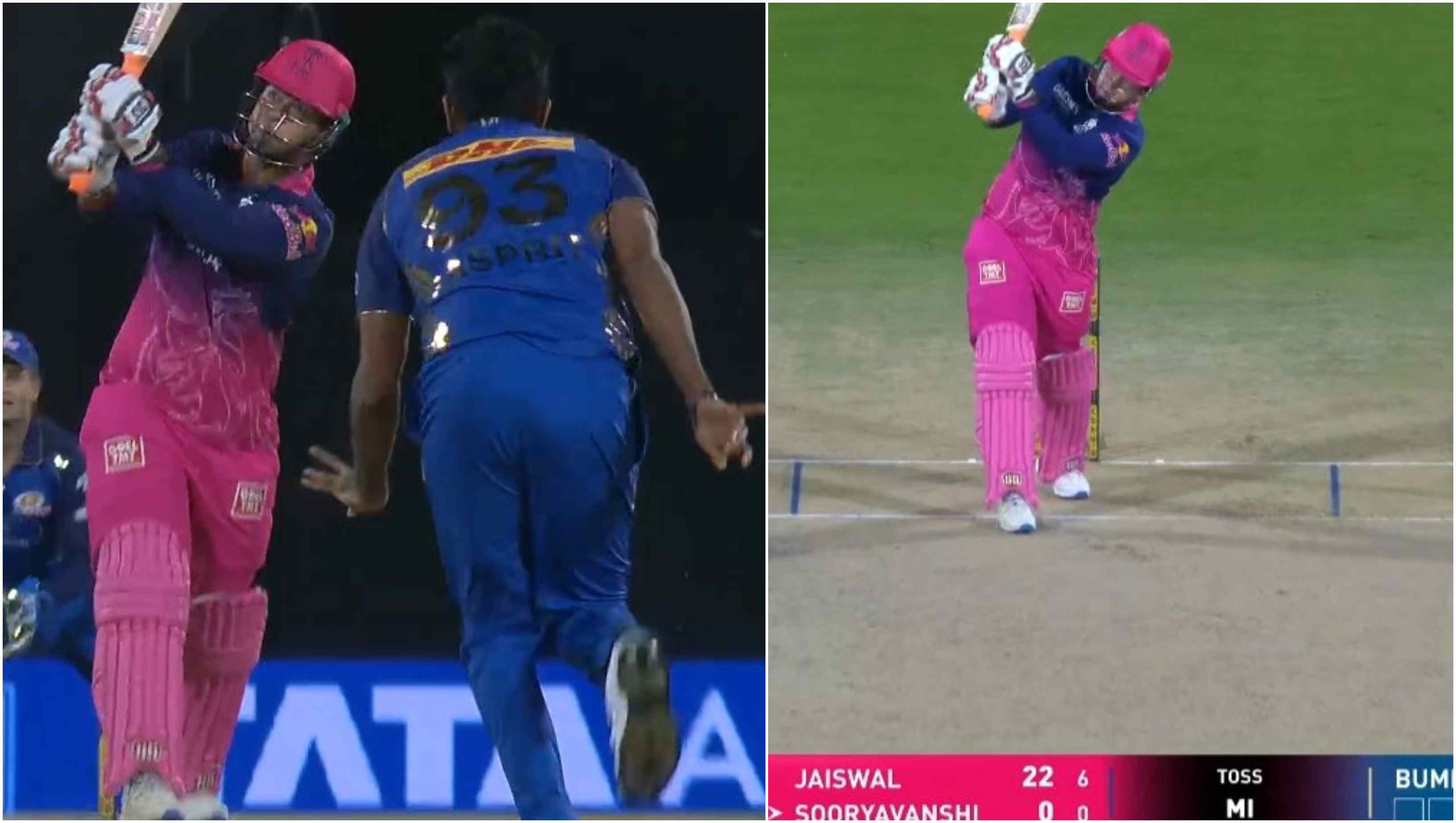 Sooryavanshi's six against Bumrah | X