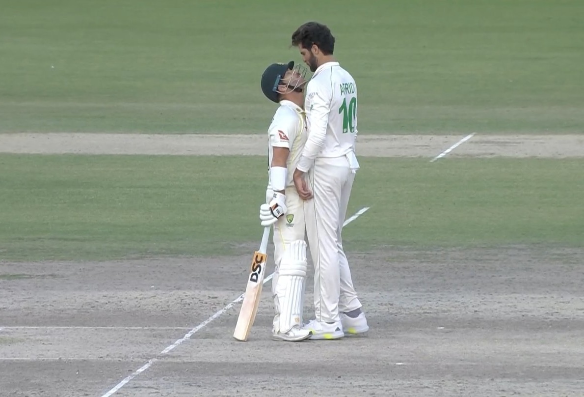 David Warner and Shaheen Afridi | Screengrab 