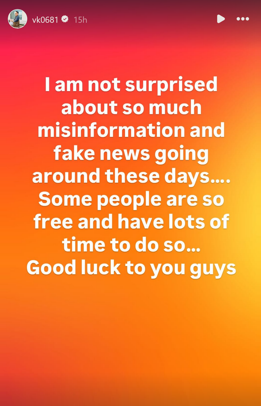 Photo Credit: Vikas Kohli Instagram