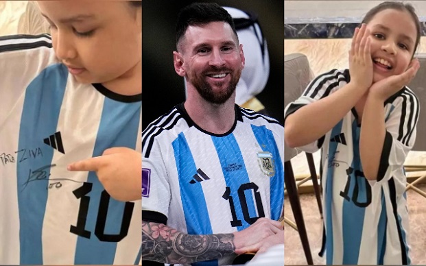 Lionel Messi and Ziva Dhoni | Instagram