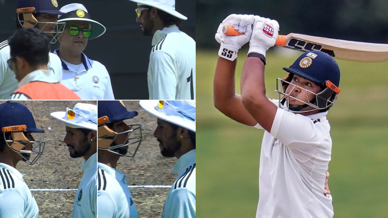 WATCH- “Kya yaar ye vice-captain”- South Zone captain Tilak Varma sledges Vaibhav Sooryavanshi in a face-to-face altercation