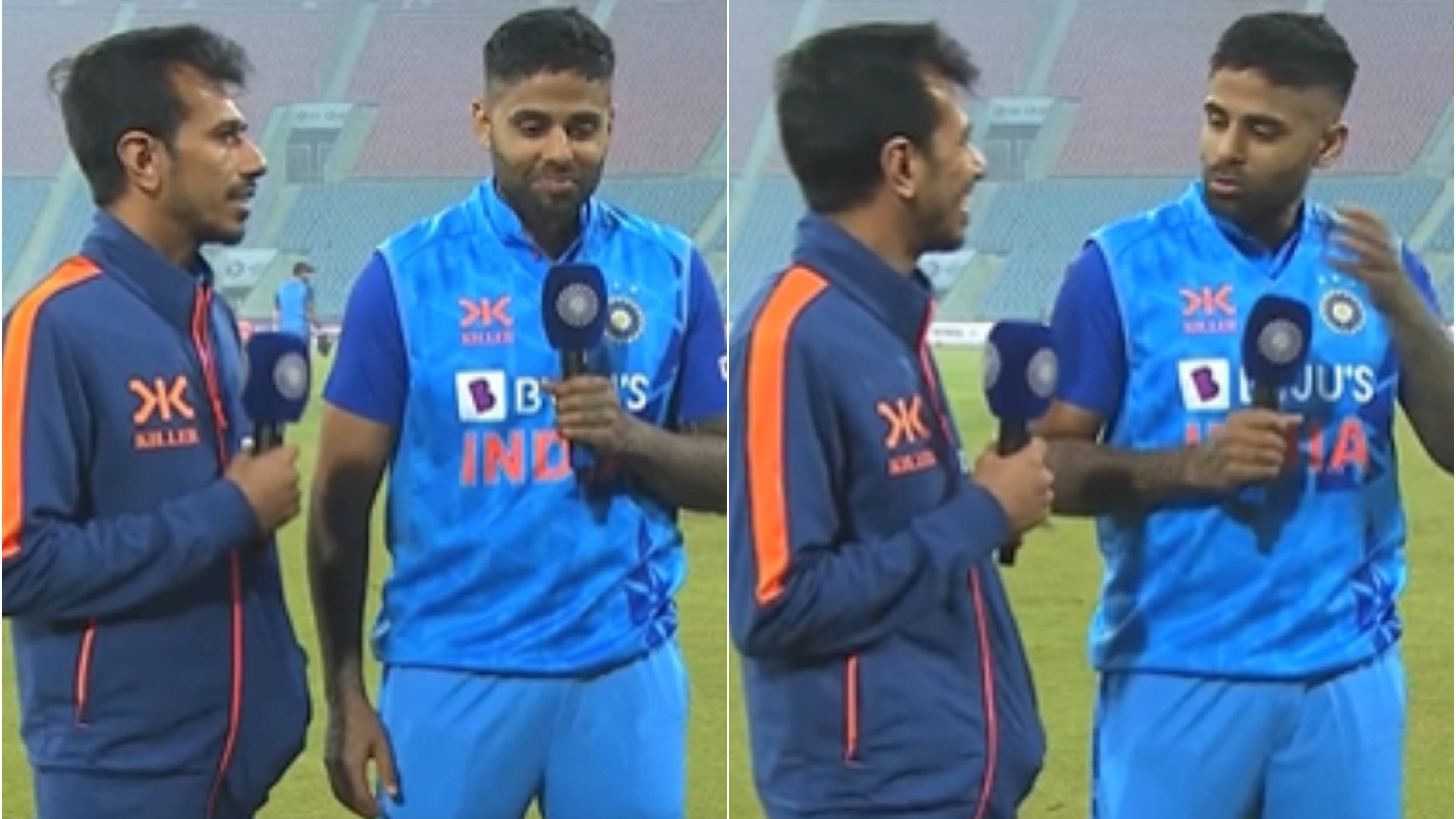 IND v NZ 2023: WATCH – “I am using your batting tips,” Suryakumar calls Chahal his batting coach after 2nd T20I win