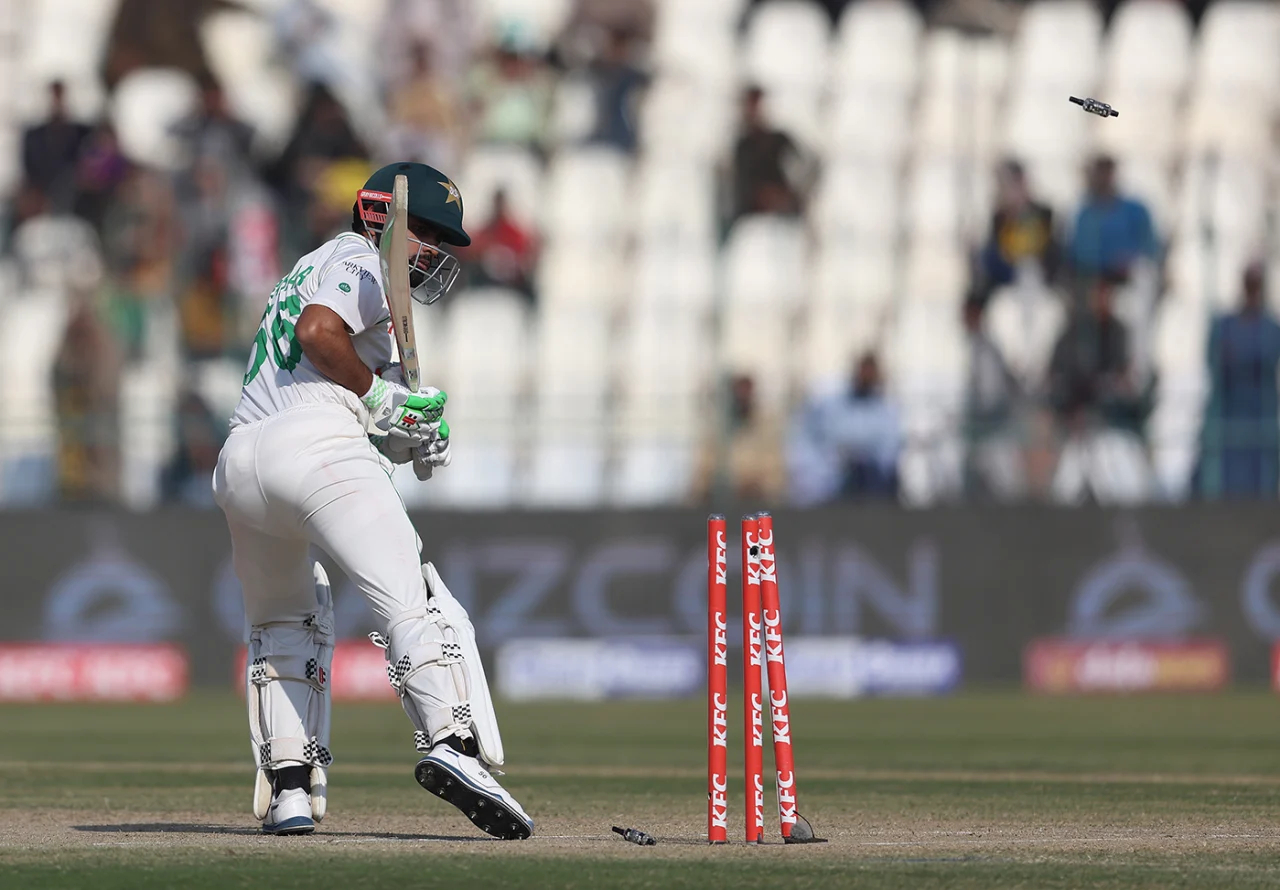 Babar Azam was clean bowled for 1 run in second innings | Getty
