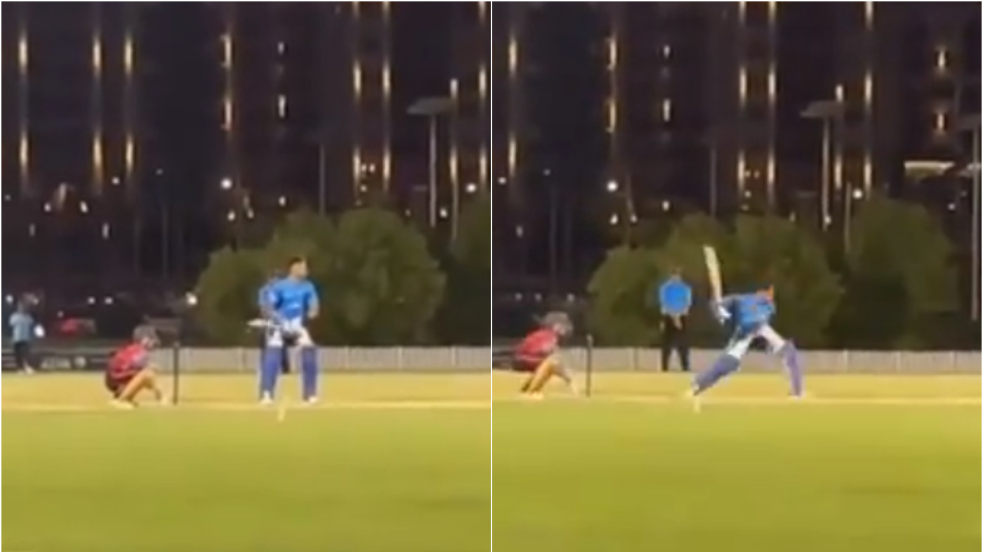 IPL 2021: WATCH - Shreyas Iyer hits a huge six in the practice match at ICC Academy Ground