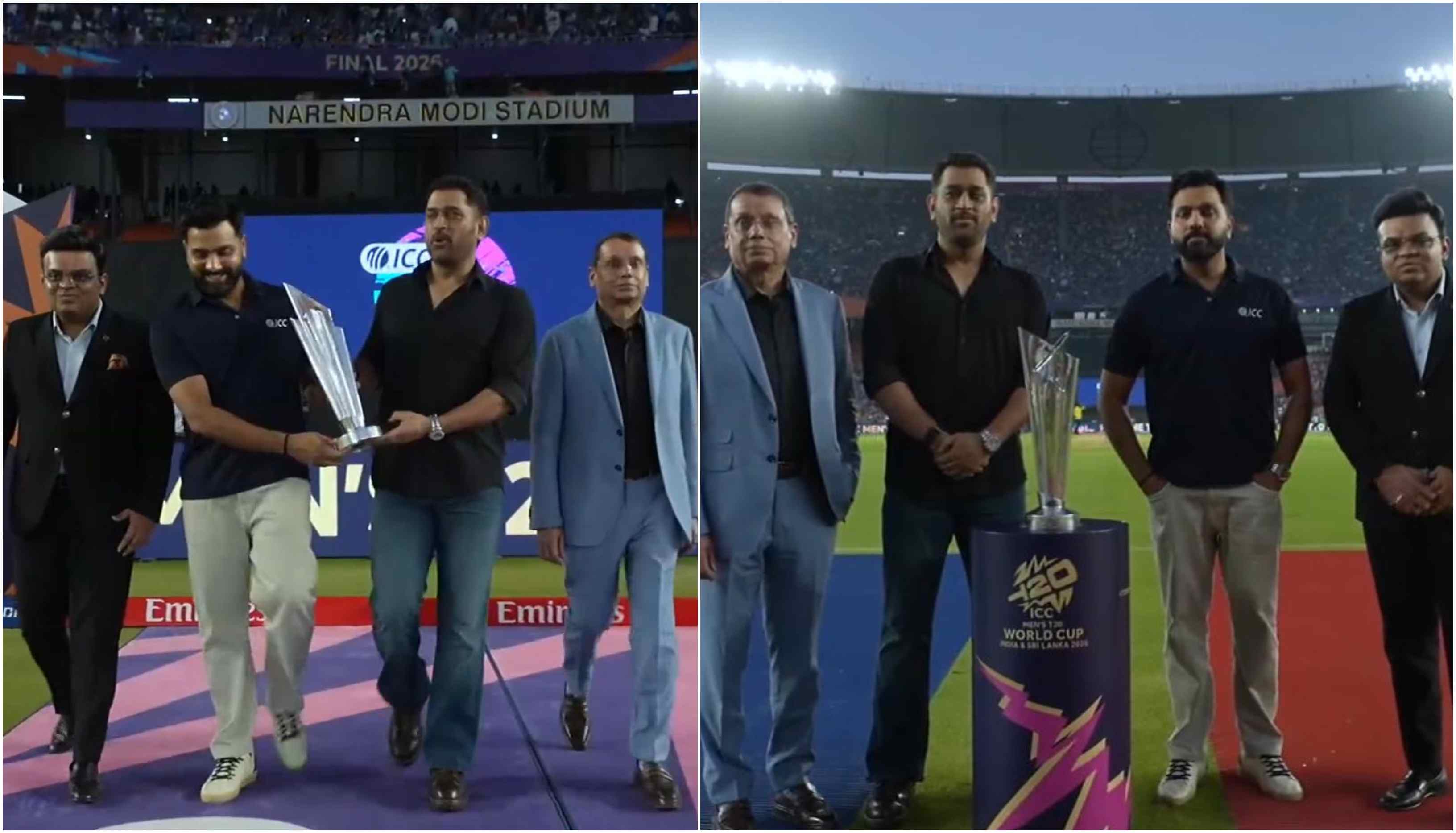 Dhoni and Rohit walked out with the T20 World Cup trophy | JioHotstar