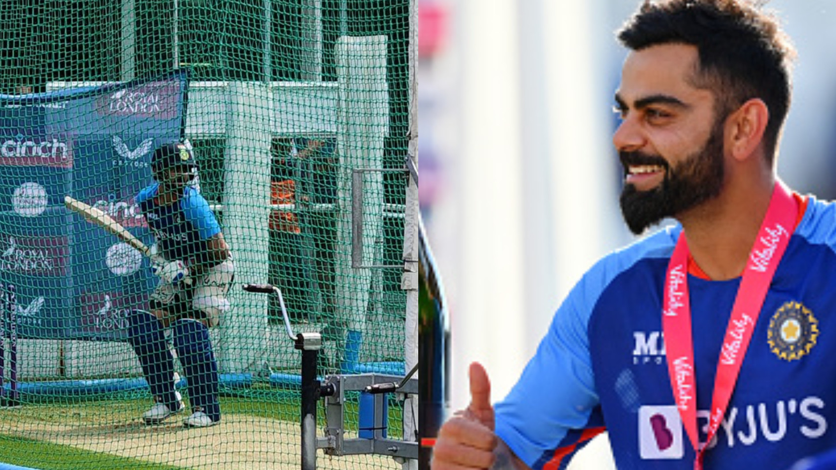 ENG v IND 2022: BCCI share photos of Virat Kohli warming up in nets for the second ODI against England