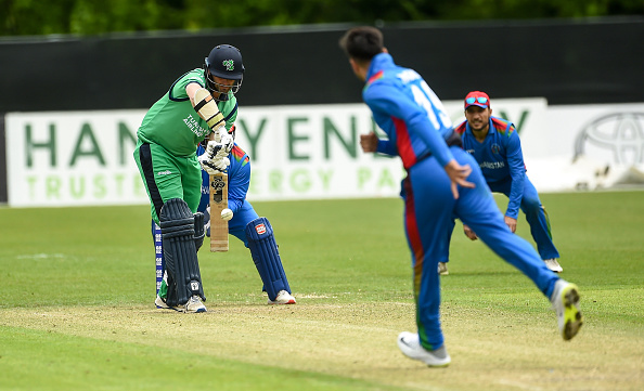 Rashid Khan playing against Ireland | Getty
