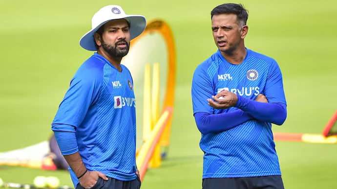 Rohit Sharma and Rahul Dravid | AP