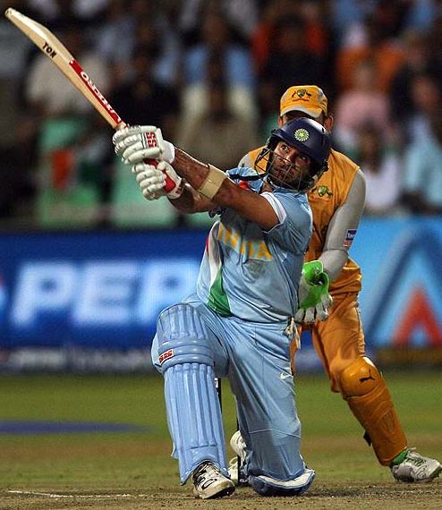 Yuvraj Singh played a blazing knock for India against Australia 
