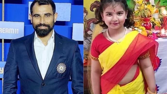 Mohammad Shami with his daughter Aaira| X