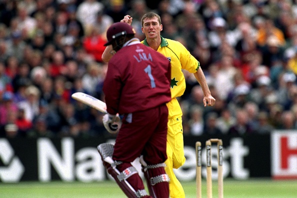 McGrath after taking the wicket of Lara | Getty