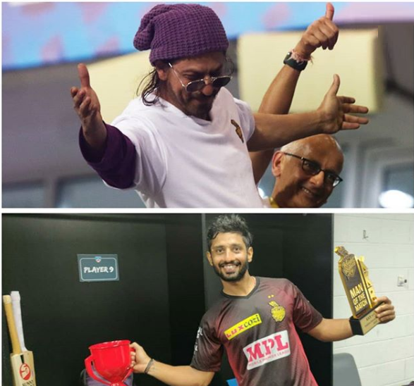 Rahul Tripathi celebrates Man of the Match show in SRK style | KKR Instagram 