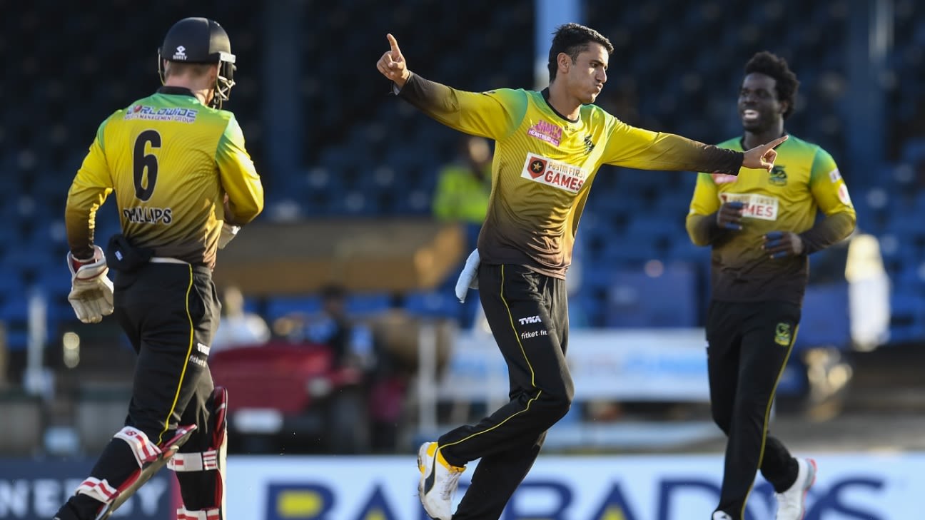 Mujeeb Ur Rahman playing for Jamaica Tallawahs in the CPL 2020 | Getty Images