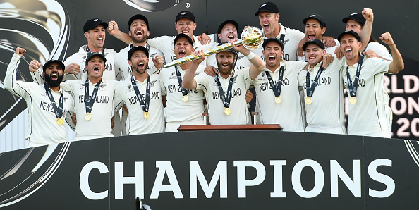 New Zealand players celebrating the WTC title win | GETTY 