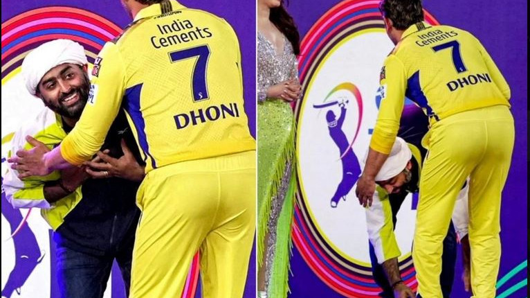 IPL 2023: WATCH- Arijit Singh touches MS Dhoni’s feet during IPL opening ceremony, wins netizens' hearts