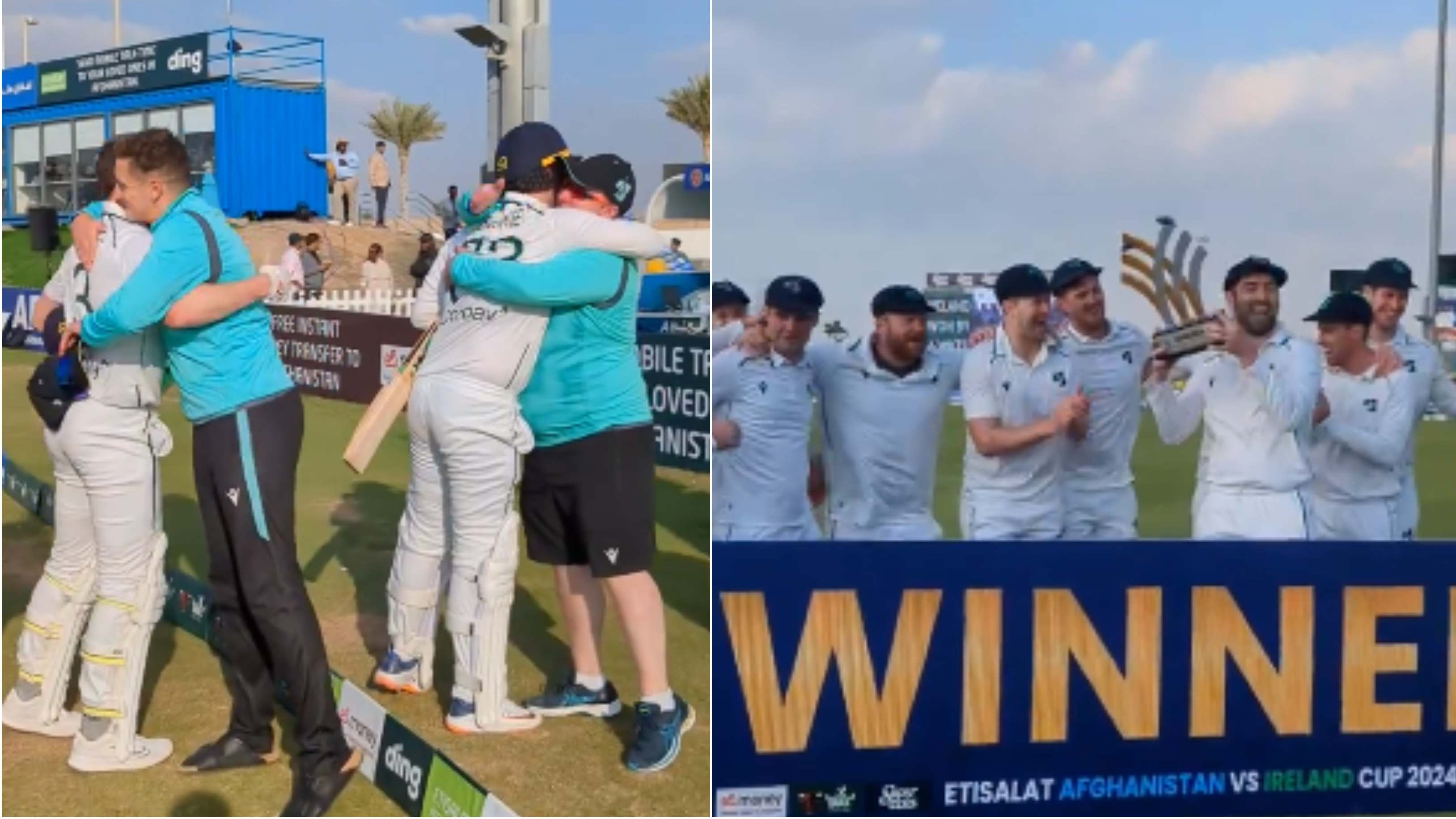WATCH: Ireland players erupt in joy after securing historic maiden Test win