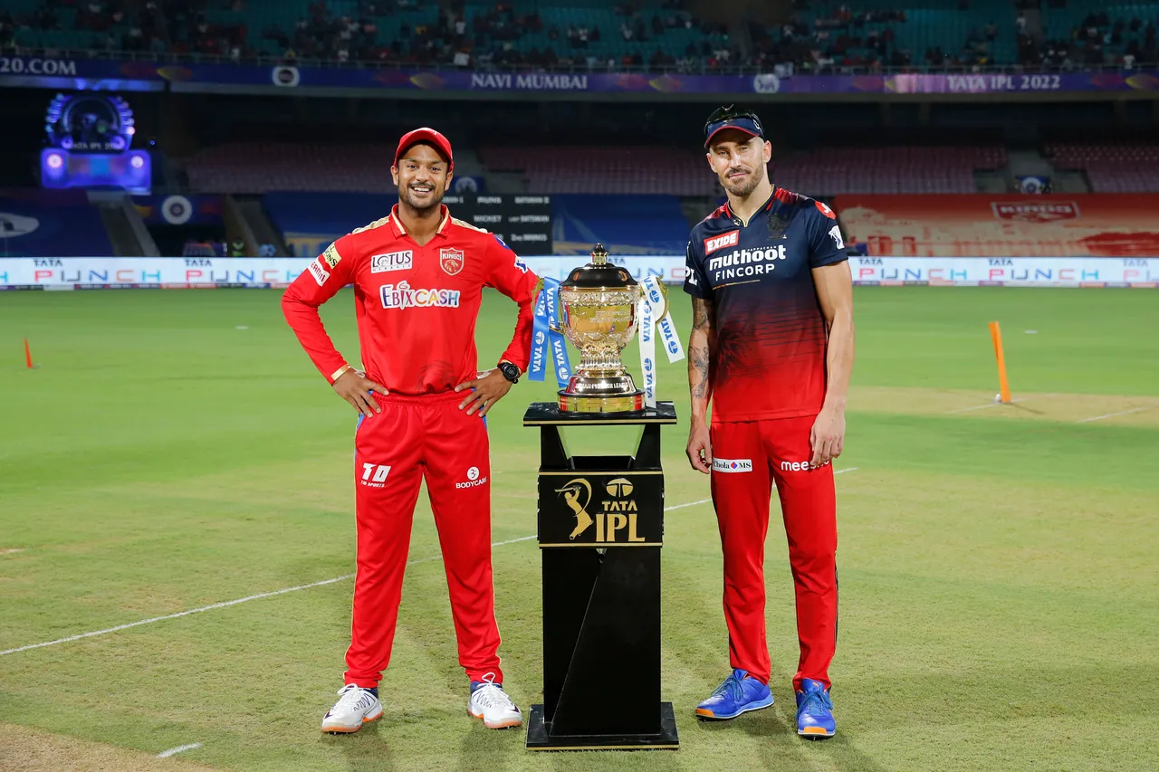 RCB have 14 points from 12 matches, while PBKS has 10 points from 11 matches | BCCI-IPL