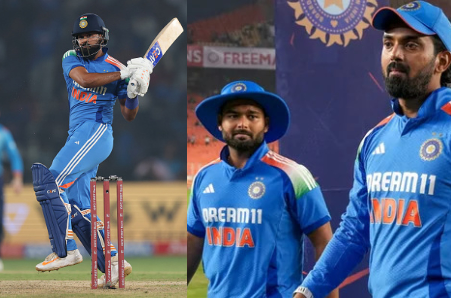 Shreyas Iyer and KL Rahul v Rishabh Pant | Getty