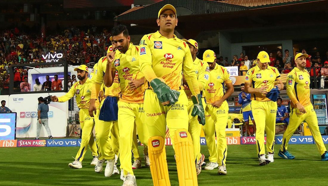 MS Dhoni leading the CSK team | CSK Twitter
