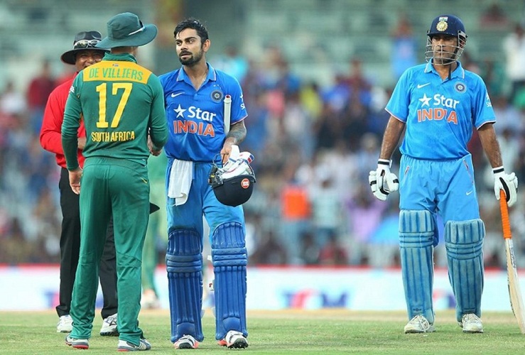 AB de Villiers, Virat Kohli and MS Dhoni | AFP