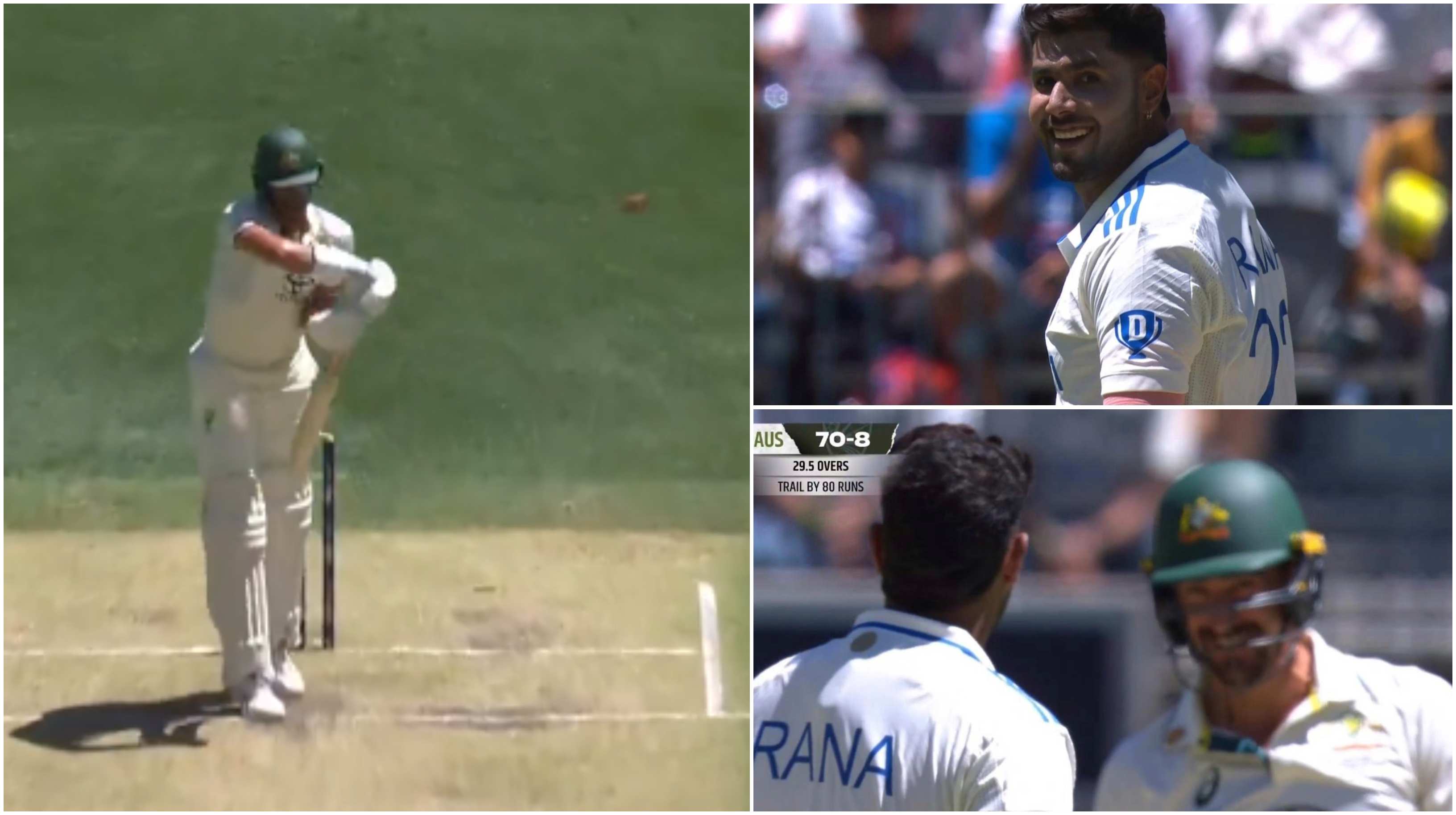 Mitchell Starc and Harshit Rana's on-field banter on Day 2 of Perth Test | Screengrab