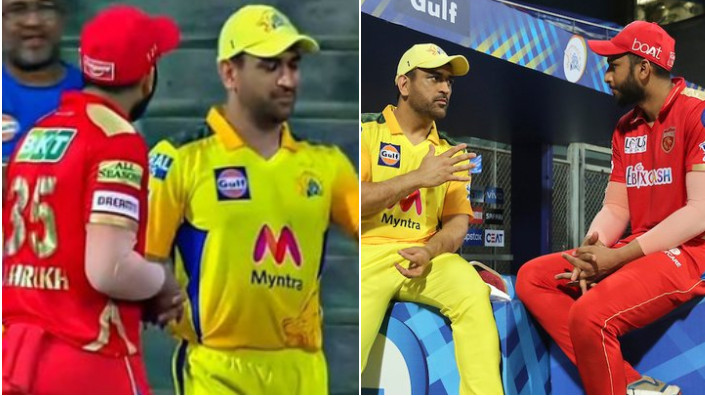 IPL 2021: MS Dhoni interacts with Punjab Kings' Shahrukh Khan after the match