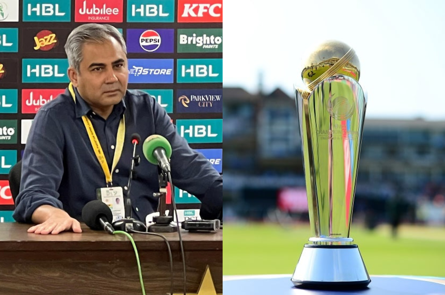 PCB chief Mohsin Naqvi and Champions Trophy | X