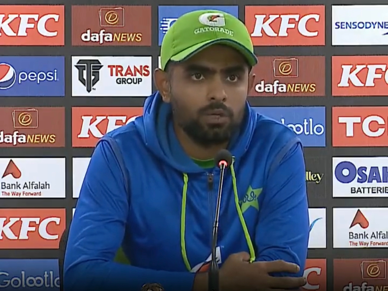 Babar Azam at his press conference | Screengrab 