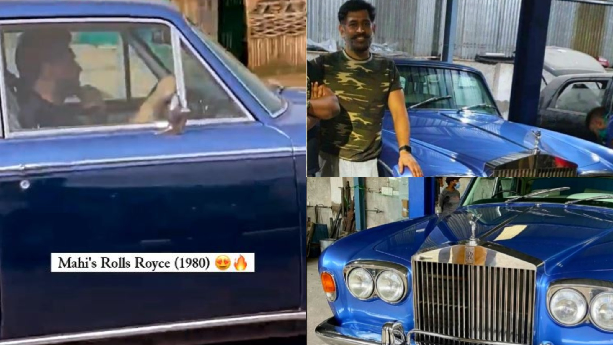 WATCH- MS Dhoni seen driving his vintage Rolls Royce on roads of Ranchi