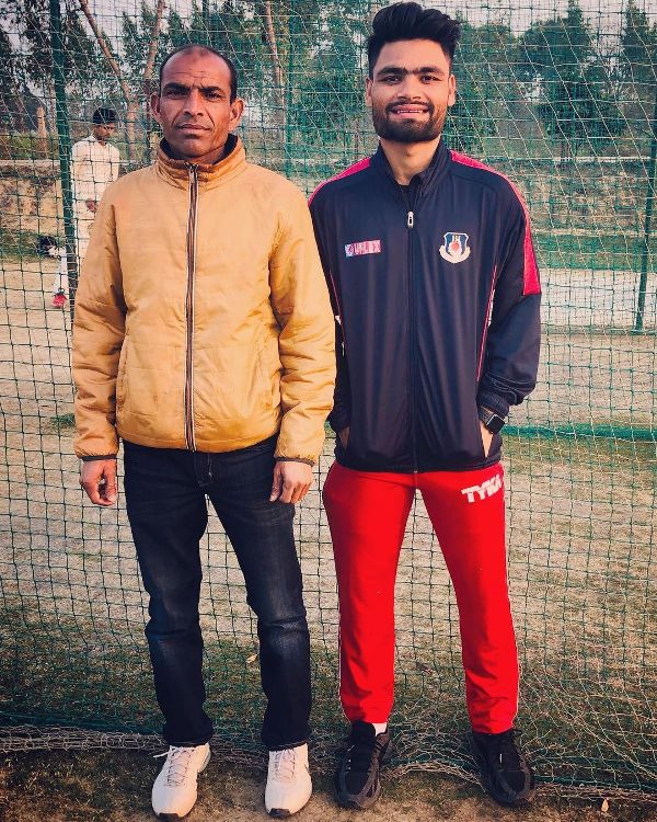 Rinku Singh with his coach Masud Amini | Instagram