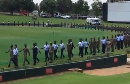 The Army and Navy forces are rehearsing for March in Centurion | Twitter