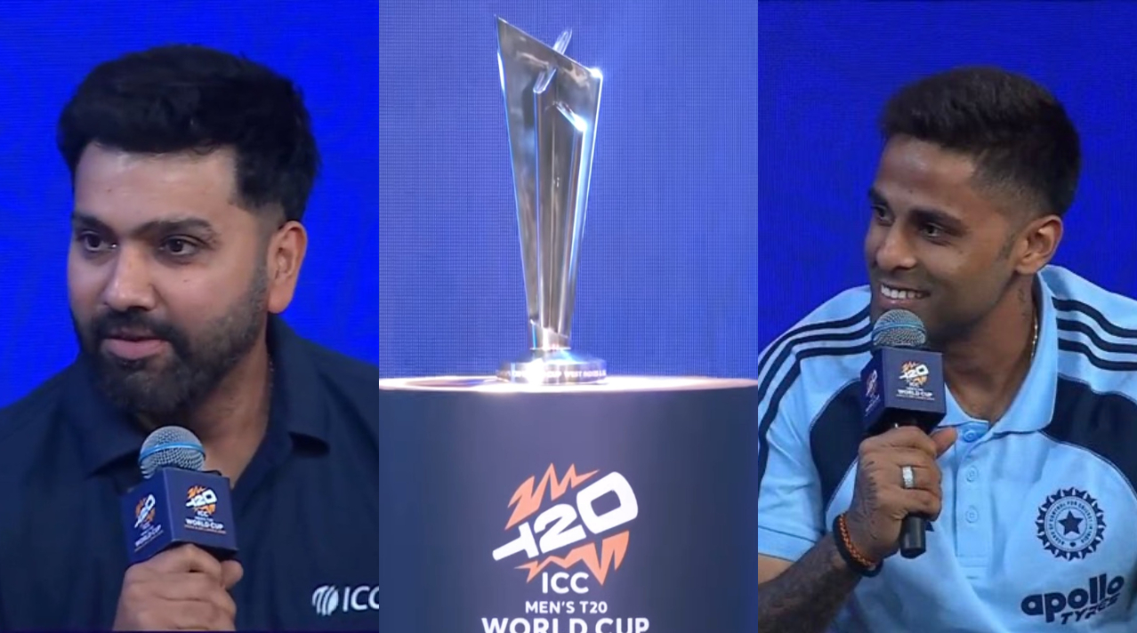 Rohit Sharma and Suryakumar Yadav at T20 World Cup 2026 event | ANI X