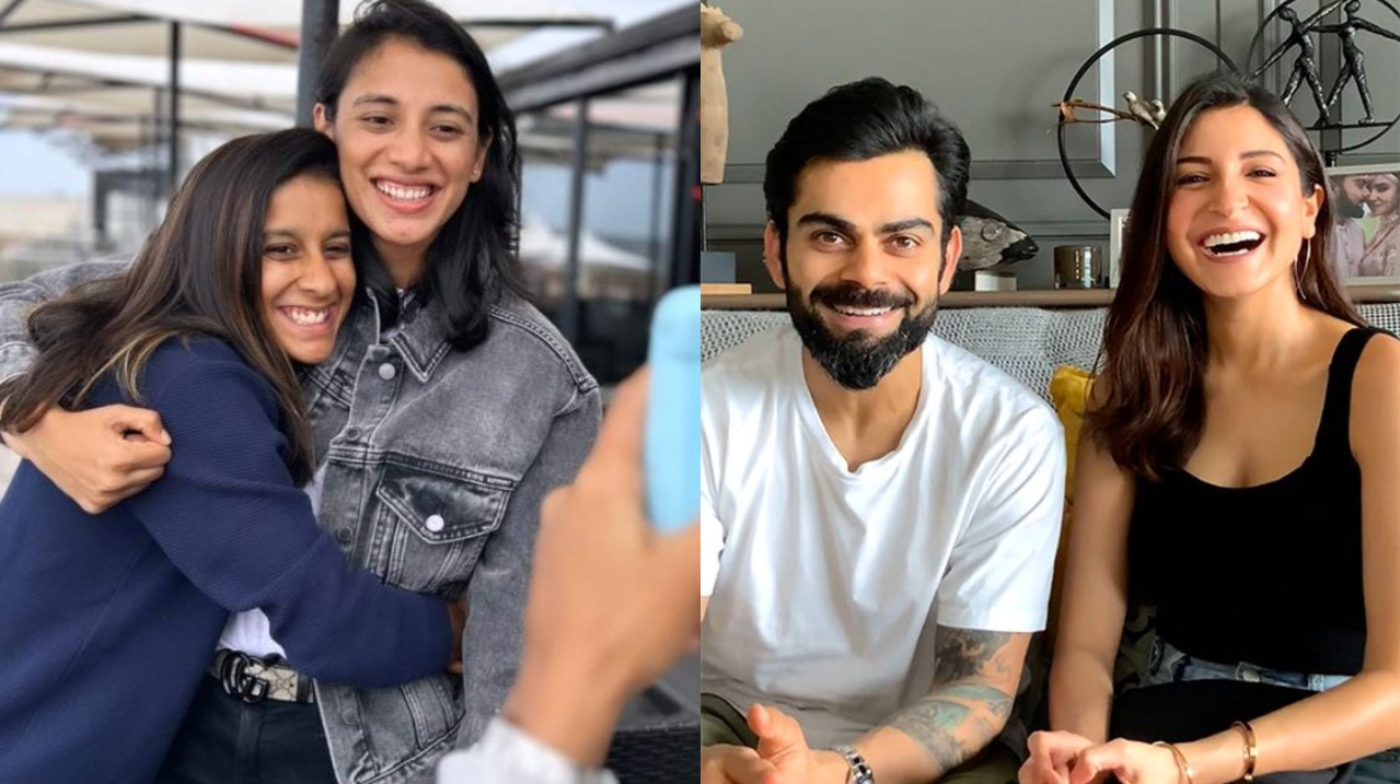 Jemimah Rodrigues, Smriti Mandhana, Virat Kohli and Anushka Sharma | X