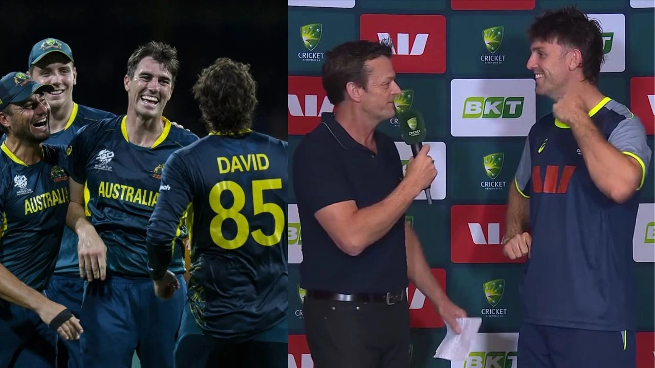 Pat Cummins, Adam Gilchrist and Mitch Marsh | X