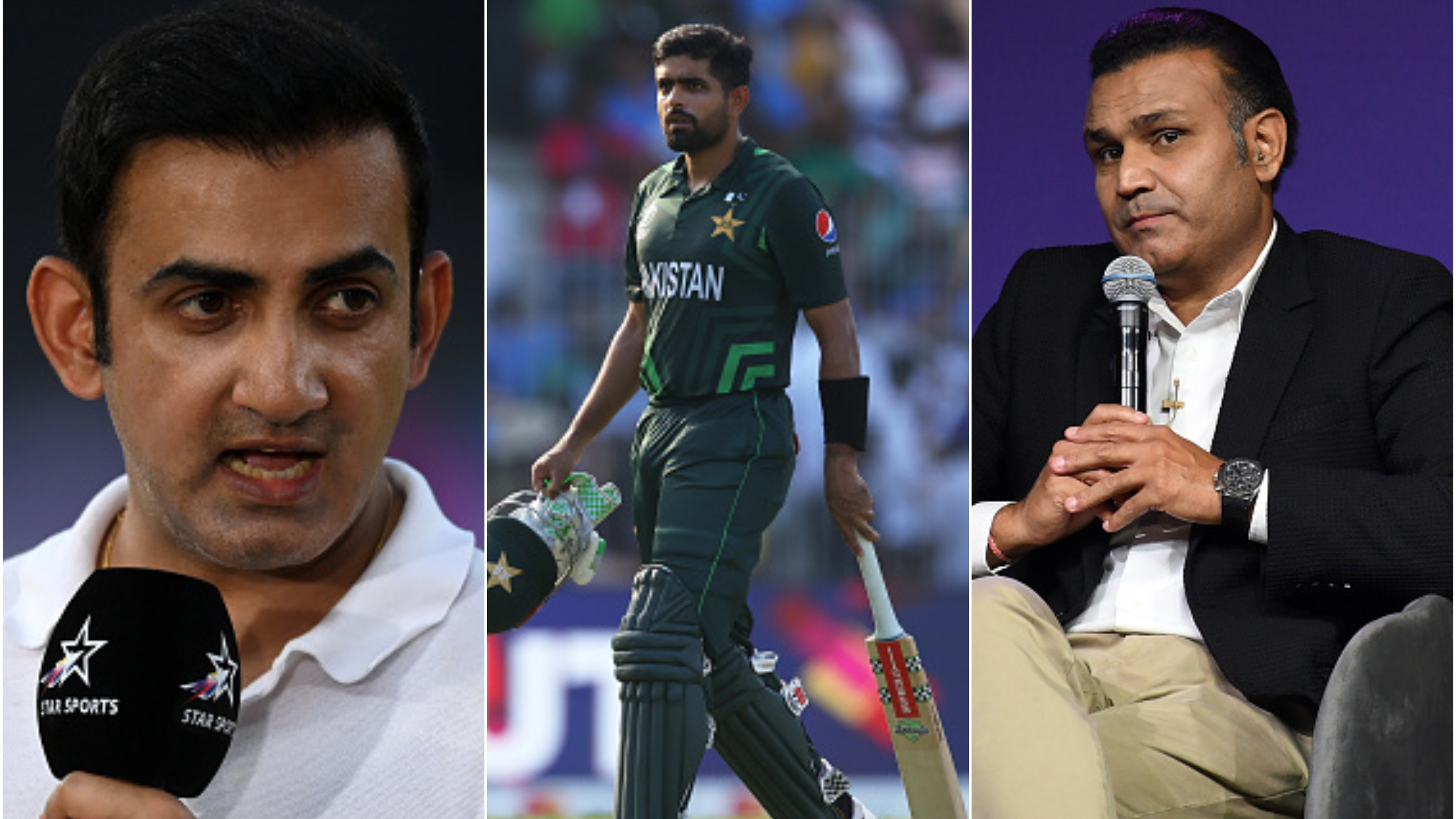 CWC 2023: “Don't know why he is No.1 ranked batter,” Gambhir, Sehwag slam Babar Azam for not playing an impactful knock