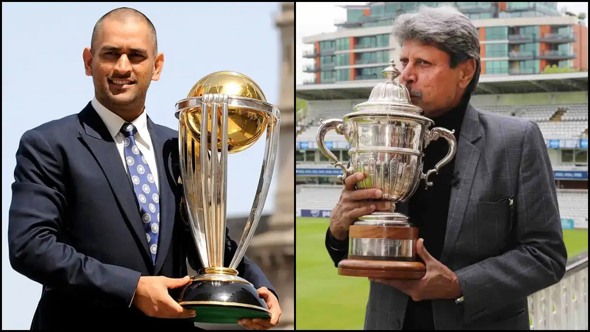 MS Dhoni and Kapil Dev | X