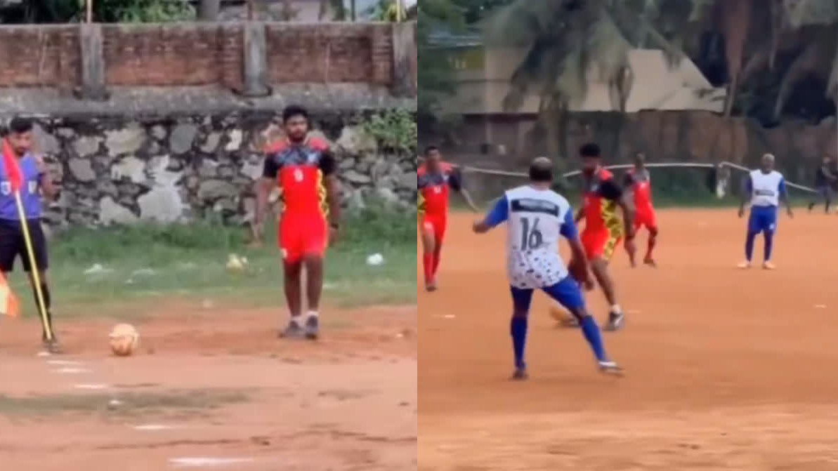 WATCH- Sanju Samson takes part in a local Sevens football match