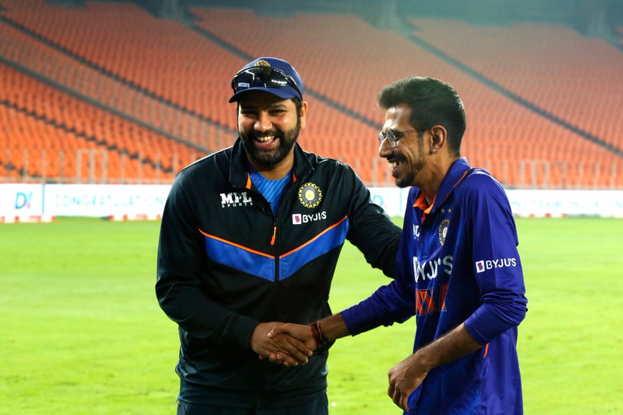 Yuzvendra Chahal and Rohit Sharma | BCCI 