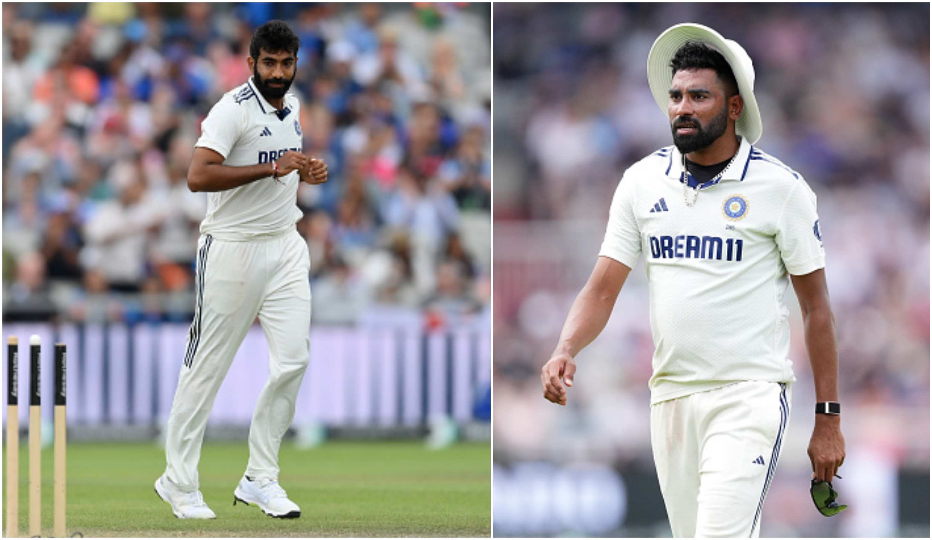 Jasprit Bumrah and Mohammed Siraj | Getty